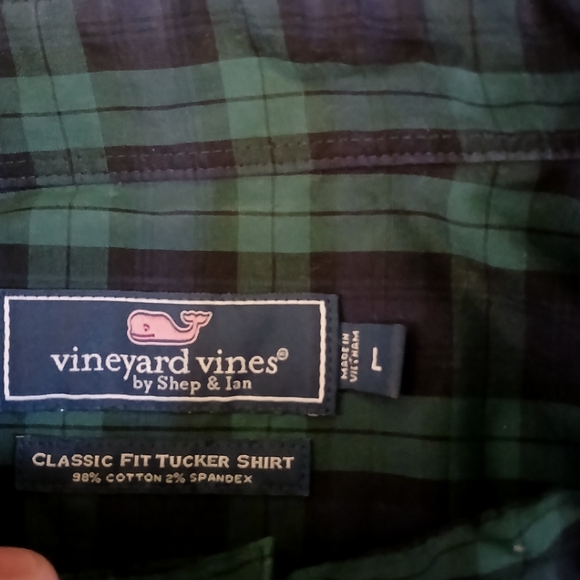 Vineyard Vines By Shep & Ian Classic Fit Long Sleeve Tucker Shirt Men's Size L - Picture 3 of 4